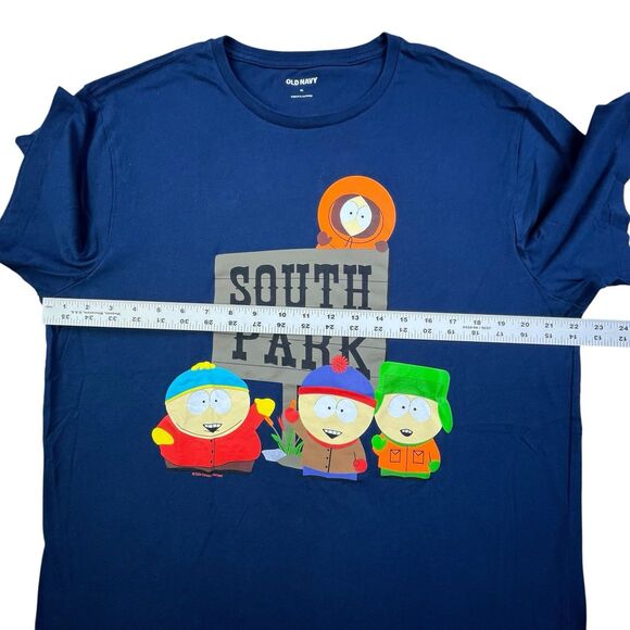 South Park T-Shirt XL Blue Cartman Kenny Stan Kyle Black Comedy Central Old Navy - Picture 7 of 8